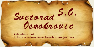 Svetorad Osmokrović vizit kartica